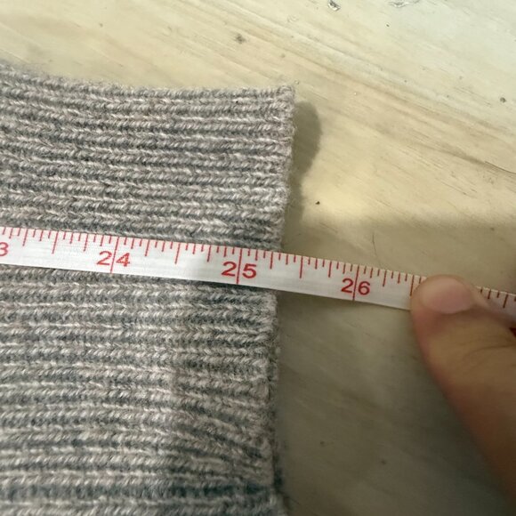 J CREW Men's Rugged Merino Wool Shawl Collar Two Button Pullover Sweater Sz. L - Picture 9 of 10